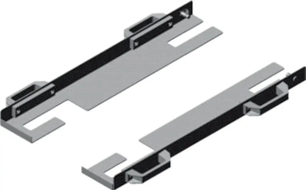 Hebevorrichtung aus metallischen Komponenten zur Unterstützung von Wärmepumpen, designed von Wolf, mit verschiedenen Halterungen und Verankerungen zur stabilen Montage.